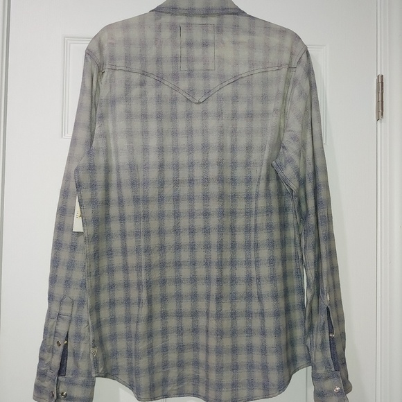NWT Mens GUESS Plaid Long Sleeve Button Shirt M - Picture 2 of 5